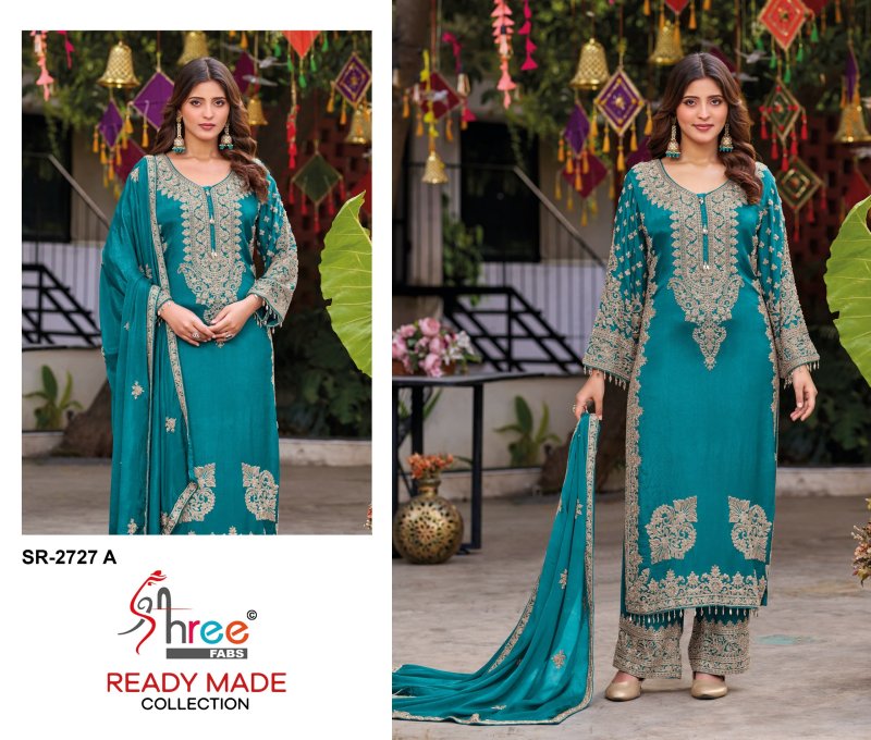 Sr 2727 A To D By Shree Viscose Tissue Readymade Pakistani Suits 